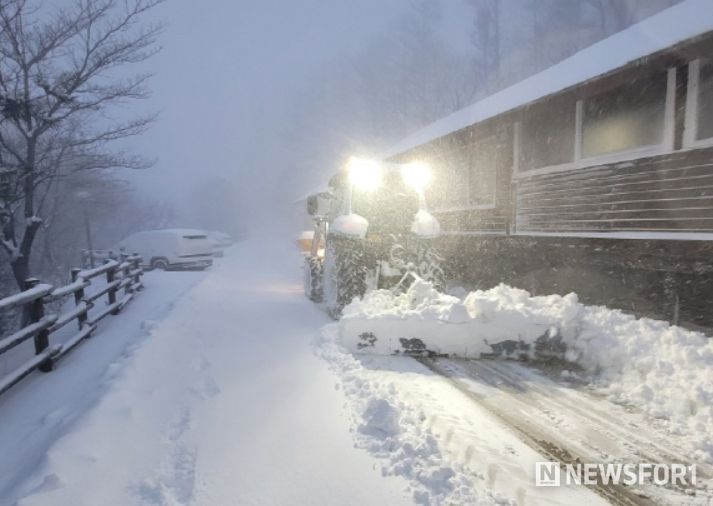 국립횡성숲체원 제설광경